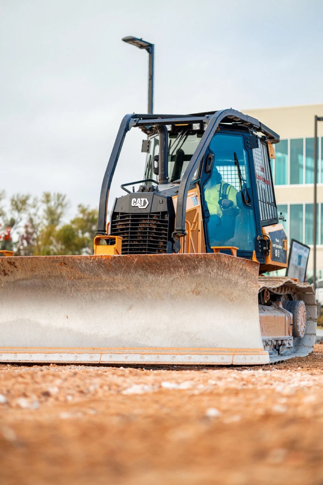 Bulldozer on a gravel site